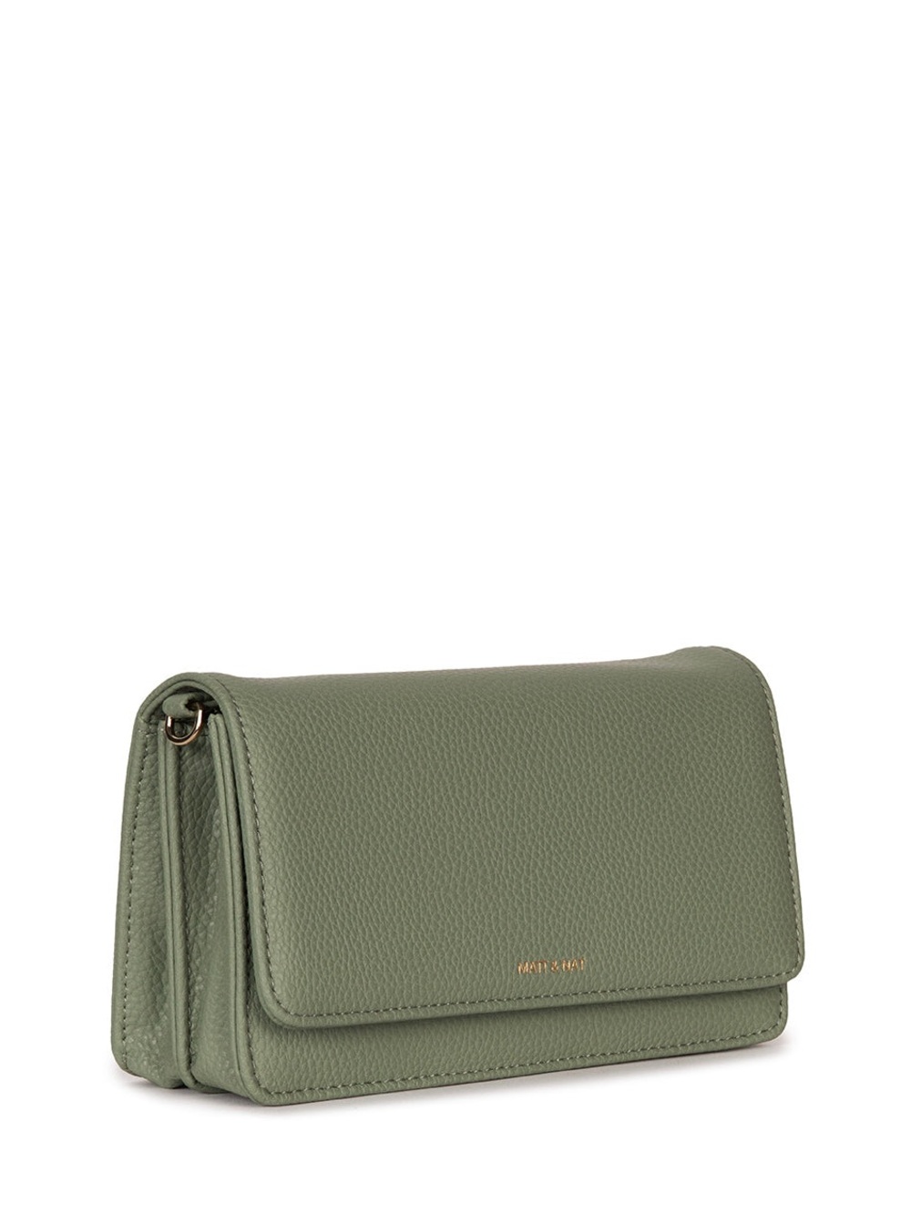 Matt & Nat Faux Leather Crossbody Bag in Sage Green